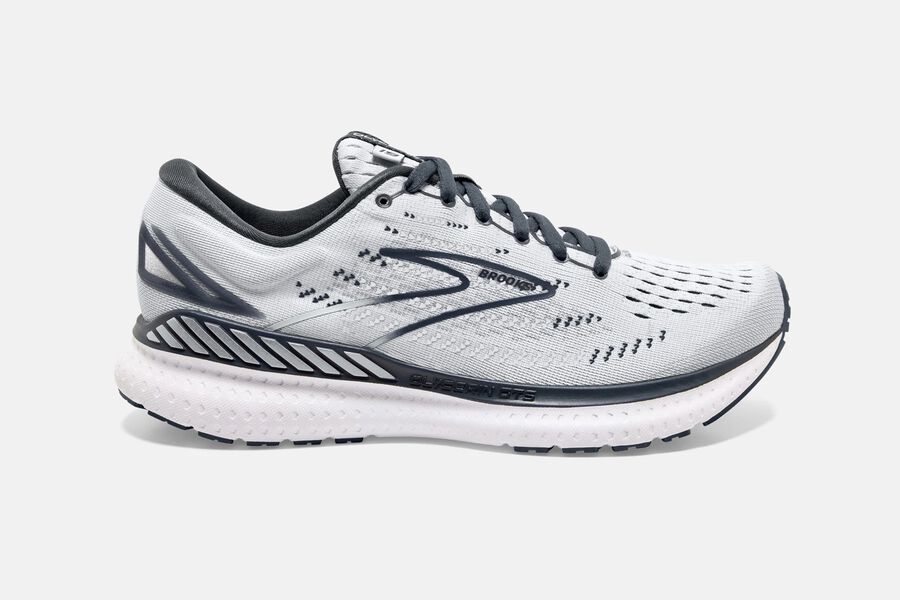 Brooks Glycerin GTS 19 Road Running Shoes - Womens - White/Grey - DU9785324